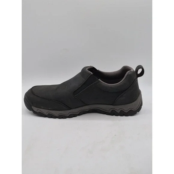 Duluth Trading Company Shoes Mens Size 11W Black Leather Slip On Slip Resistant - Picture 3 of 12